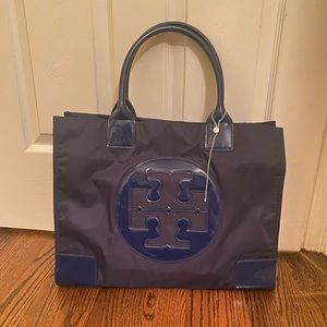Navy tory burch ella tote